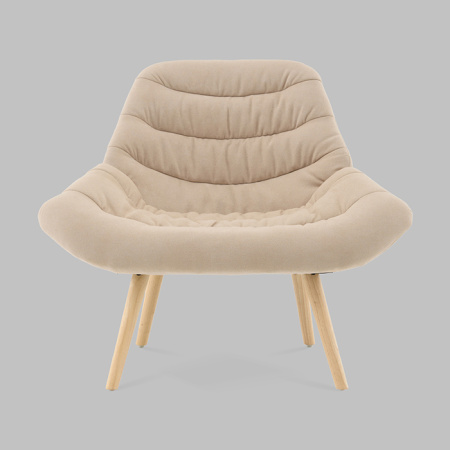 Кресло Олби Страйпс бежевый Stool Group QH-2805K 263-2 dark beige