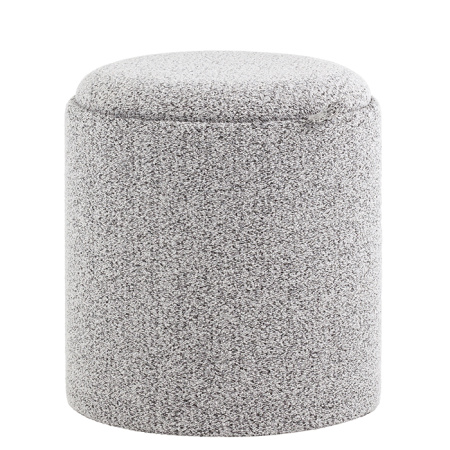 Пуф с ящиком Хюгге XS букле серый Stool Group 19B260LXS LX-18