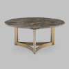 Журнальный столик Кассия D90 темная керамика Stool Group ECT-292-BRCGS-brown 5105-9