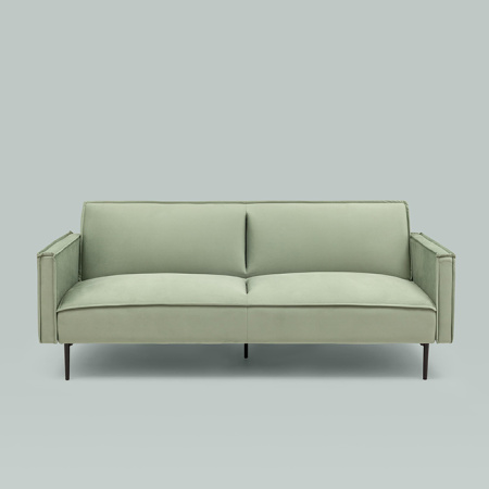 Диван прямой Кассель велюр светло-салатовый Stool Group vd-cassel-vl14