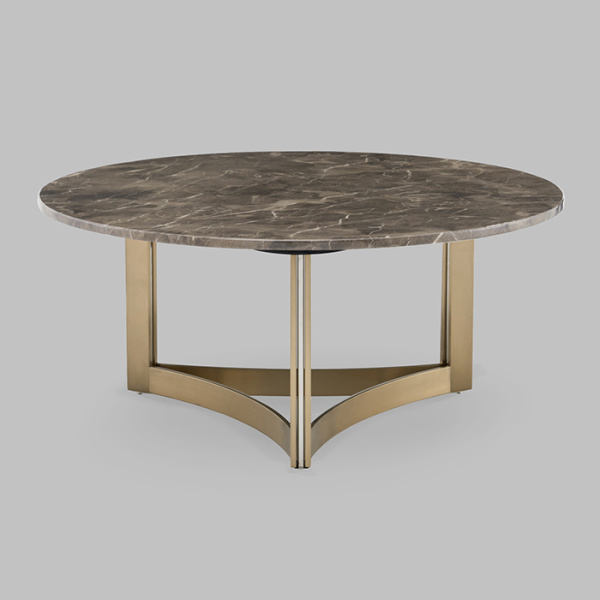 Журнальный столик Кассия D90 темная керамика Stool Group ECT-292-BRCGS-brown 5105-9