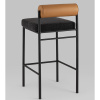 Стул барный Балла тёмно-серый с коричневой экокожей Stool Group FDC9939 sDC6095-10+b270-28