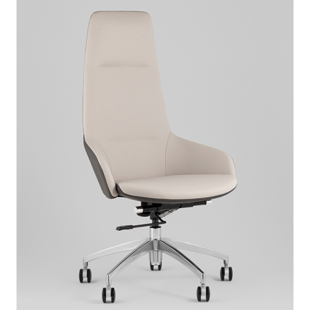 Кресло офисное TopChairs Soulo бежевый/серый Stool Group A308 8371-12/1