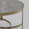 Журнальный столик Адриана D80 серая керамика Stool Group ECT-223-BRCG-BNSG