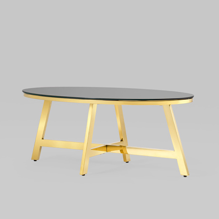 Журнальный стол 100х50 Альба стекло чёрный Stool Group ECT-095-O-TG