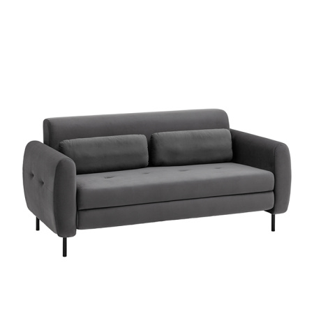 Диван-кровать прямой Барнаби велюр серый Stool Group vd-dv-barnaby-b27