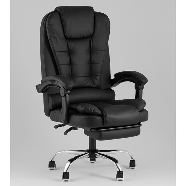 Кресло офисное TopChairs President New чёрный Stool Group D-403-1 black