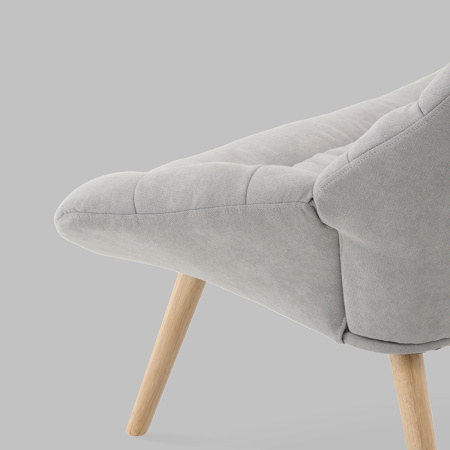 Кресло Олби Страйпс светло-серый Stool Group QH-2805K 263-6 light grey