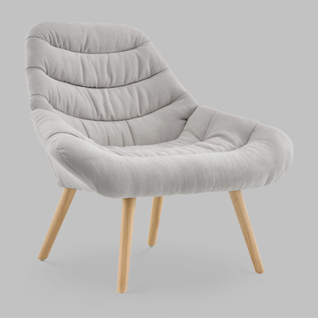 Кресло Олби Страйпс светло-серый Stool Group QH-2805K 263-6 light grey