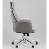 Кресло офисное TopChairs Neoma светло-серый экокожа Stool Group YF-0515 ZE119A-14+FH-64 l.grey retr