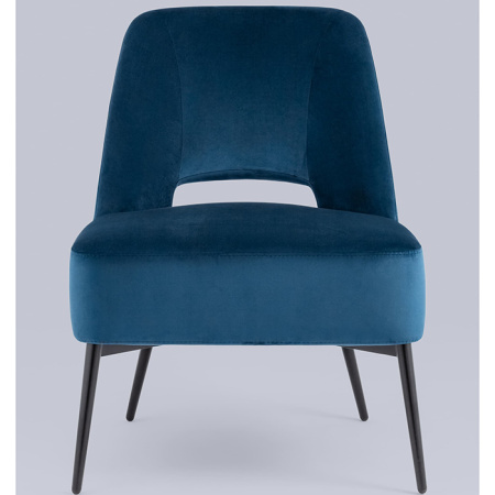 Кресло-лаунж Бостон велюр синий Stool Group vd-boston-b29
