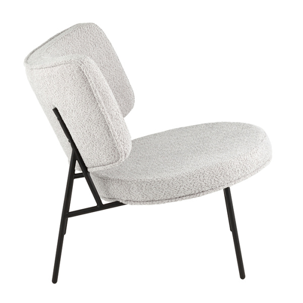 Кресло District Lounge букле светло-серый Stool Group LV-101-S900-01