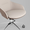 Кресло офисное TopChairs Soulo бежевый/коричневый Stool Group A308 8371-6/1