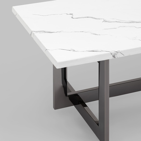 Журнальный столик Нэйтан 122х61 белый мрамор Stool Group ECT-0106-GM