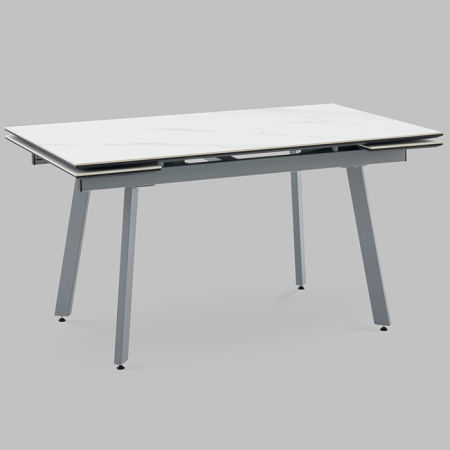 Стол Тайл 140-200х85 см керамика Snow white подстолье серый Stool Group AV 2126-1400/800-170105-7004