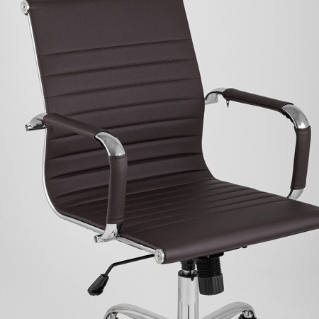 Кресло офисное TopChairs City коричневый Stool Group D-101 brown