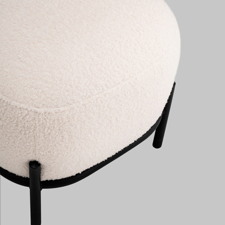 Пуф Стоун букле Fluffy молочный Stool Group vd-pf-stone-fl-milk