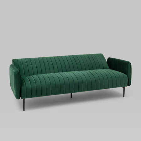 Диван прямой Дрезден велюр зелёный Stool Group vd-drezden-b19