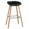 Стул барный Libra чёрный с деревяными ножками Stool Group 8319 BLACK