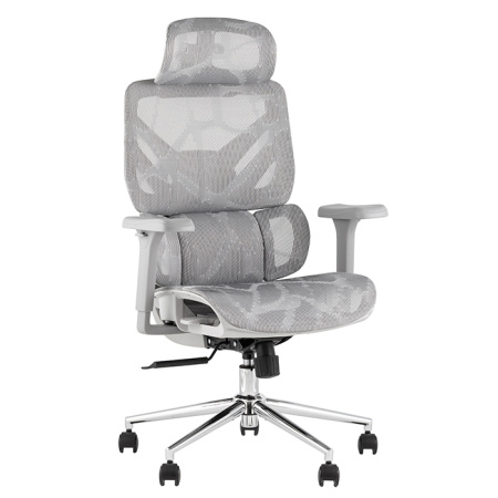 Кресло офисное TopChairs Structo серая сетка Stool Group ZR-25W1301
