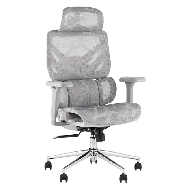 Кресло офисное TopChairs Structo серая сетка Stool Group ZR-25W1301