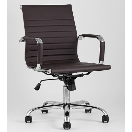 Кресло офисное TopChairs City коричневый Stool Group D-101 brown