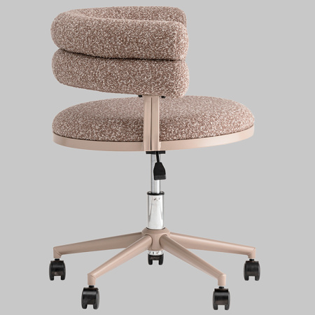 Стул офисный Ponty светло-коричневый бежевые ножки Stool Group Bebe Office Chair OTE-CL 421 kh.l