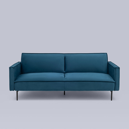 Диван прямой Кассель велюр синий Stool Group vd-cassel-vl54