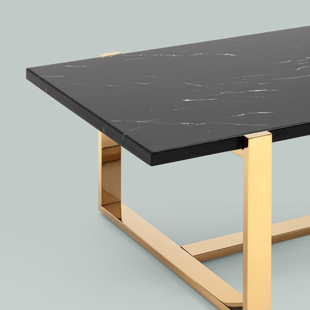 Журнальный столик Тоби 109х66 чёрный мрамор Stool Group ECT-5004-TG