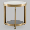 Журнальный столик Калисто светлая/темная керамика Stool Group EET-316-BRCG white/black