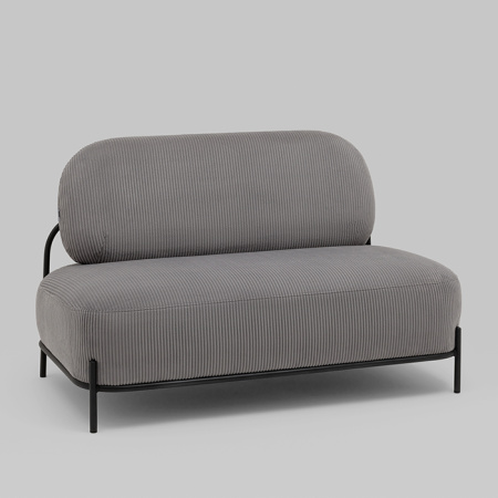 Диван Стоун велюр рельефный светло-серый Stool Group vd-dv-stone-cl-steel