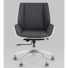 Кресло офисное TopChairs Crown серо-голубой/белый Stool Group A312-A 8386-16 white back