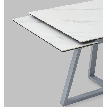 Стол Керас 120-1 D80 см керамика Snow white подстолье серый Stool Group AV 2127-1200/800-170105-7004