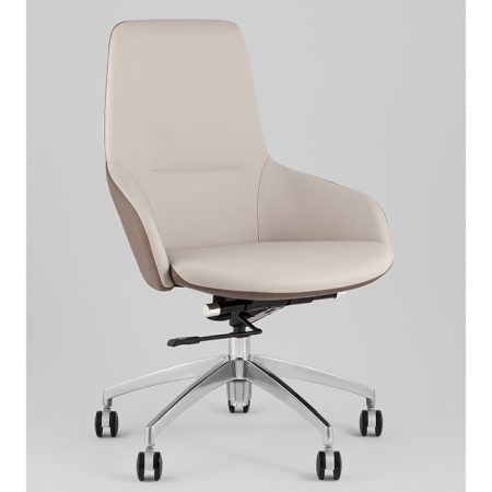 Кресло офисное TopChairs Soulo бежевый/коричневый Stool Group A308-A 8371-6/1