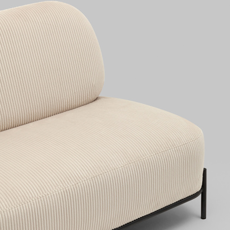 Диван Стоун велюр рельефный молочный Stool Group vd-dv-stone-cl-bone