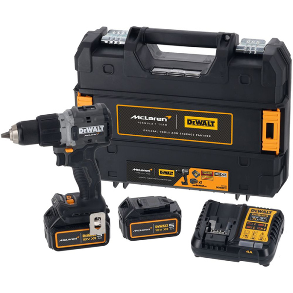 Дрель-шуруповерт ударная аккумуляторная McLaren Limited Edition DeWalt DCD85MP2T-QW