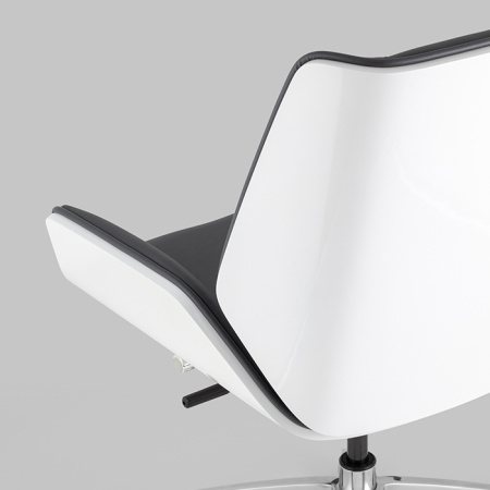Кресло офисное TopChairs Crown серо-голубой/белый Stool Group A312-A 8386-16 white back