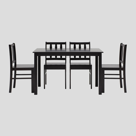 Обеденная группа Ingrid венге массив гевеи Stool Group MH750+MH52088X4