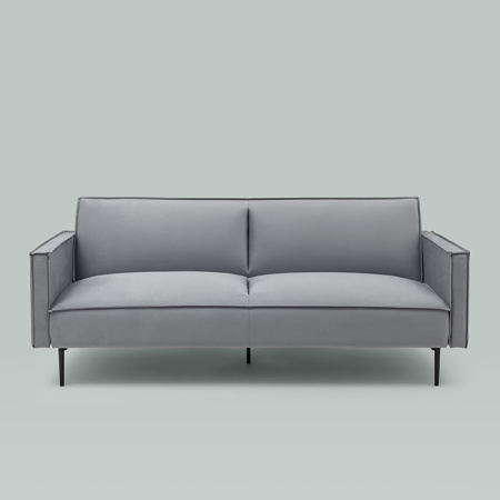 Диван прямой Кассель велюр серый Stool Group vd-cassel-vl12