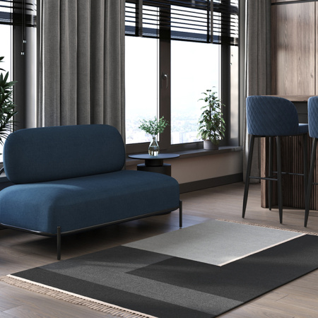 Диван Стоун рогожка синий Stool Group vd-dv-stone-f80