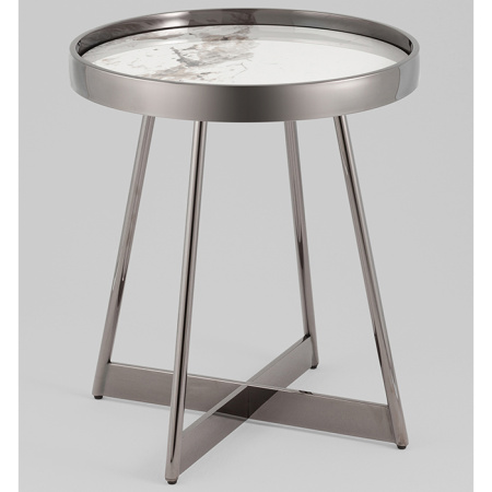 Журнальный столик Гера D50 белая керамика Stool Group EET-280-GM