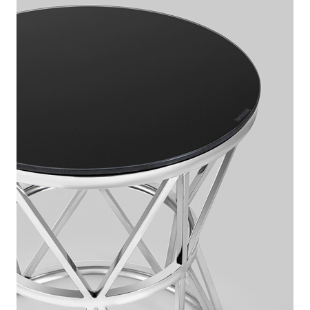 Журнальный столик D50 Вива стекло чёрный Stool Group EET-080