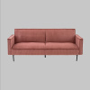 Диван прямой Кассель велюр рельефный коралловый Stool Group vd-cassel-cl-coral