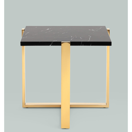 Журнальный столик Тоби 61х61 чёрный мрамор Stool Group EET-5004-TG