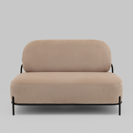 Диван Стоун велюр рельефный бежевый Stool Group vd-dv-stone-cl-cream