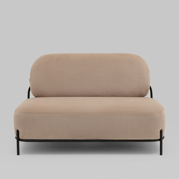 Диван Стоун велюр рельефный бежевый Stool Group vd-dv-stone-cl-cream