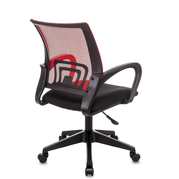 Кресло офисное TopChairs красный/чёрный Stool Group ST-BASIC/R/TW-11