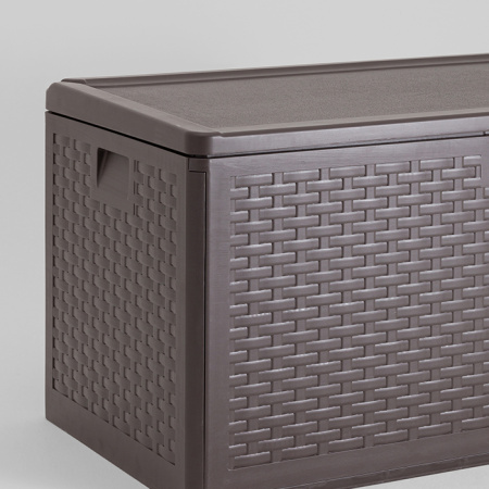Стол-сундук пластик коричневый 110х55 276л Stool Group YX-DB73H