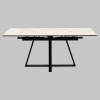 Стол раскладной Кассика 120-180х80 см керамика белый основание черное Stool Group SO 267-85210