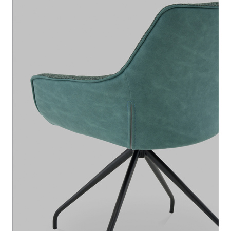 Кресло вращающееся Кимберли рогожка/замша зелёный Stool Group AV 344 W696/K15-K20PM-9005